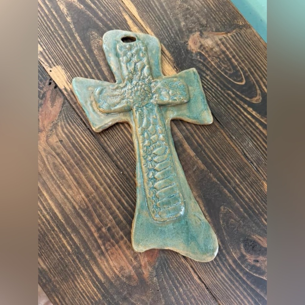 Ceramic cross decor
